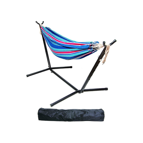 Double Hammock with Space Saving Steel Stand
