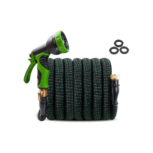 100 Ft Expandable Garden Hose with 9 Modes Spray Nozzle