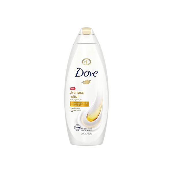 3 botellas de gel de baño Dove para pieles secas