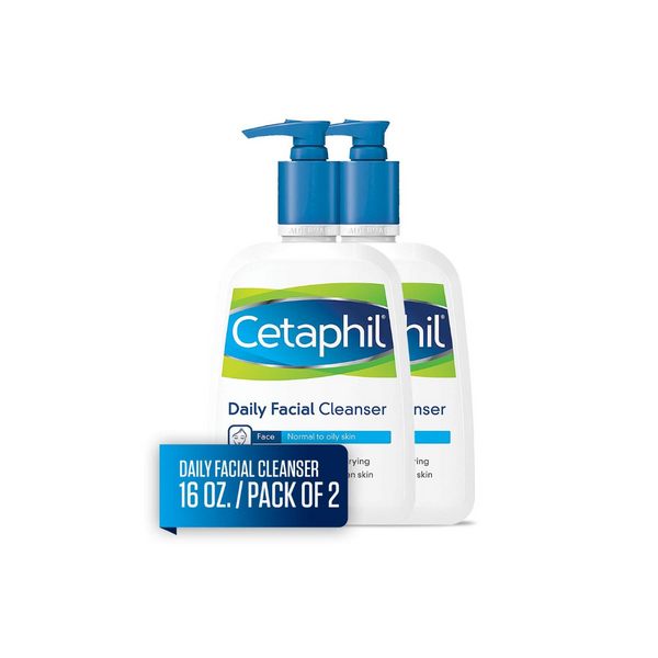 2 Cetaphil Facial Cleanser, Daily Face Wash