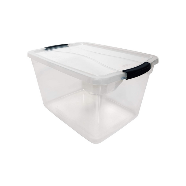 6 Pack Of Rubbermaid 30 Quart Stackable Storage Containers With Durable Latching Lids