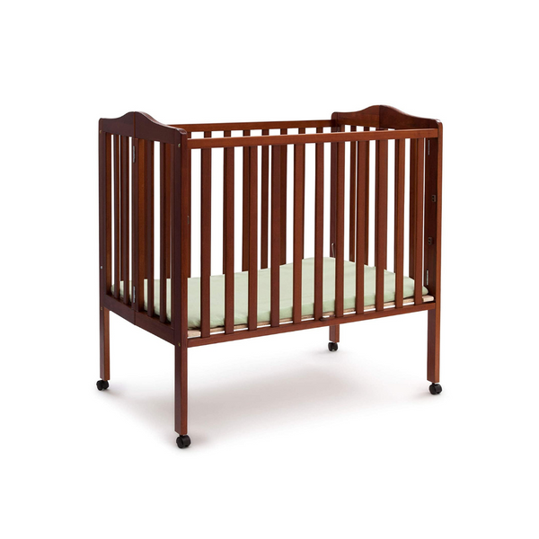Delta Children Folding Portable Mini Baby Crib With Mattress