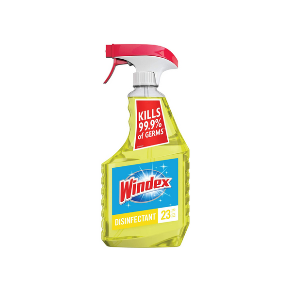 Limpiador y desinfectante multisuperficie Windex, botella pulverizadora con aroma fresco cítrico, 23 oz