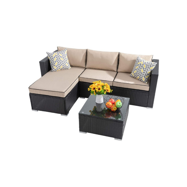Outdoor Wicker Patio Sofa Set (4 Colors)