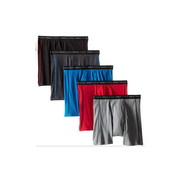 5 Pack Of Hanes Men’s Sports-Inspired FreshIQ Boxer Briefs