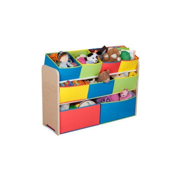Delta Children Deluxe Multi-Bin Toy Organizer with Storage Bins