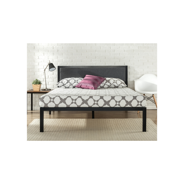 Cama con plataforma de metal Zinus Korey de 38" con cabecera tapizada (King)