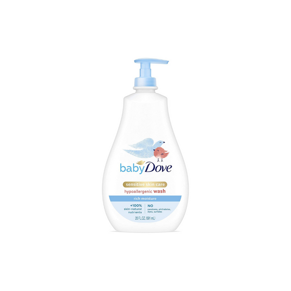Baby Dove Gel de baño y champú para bebés de punta a punta, botella de 20 oz