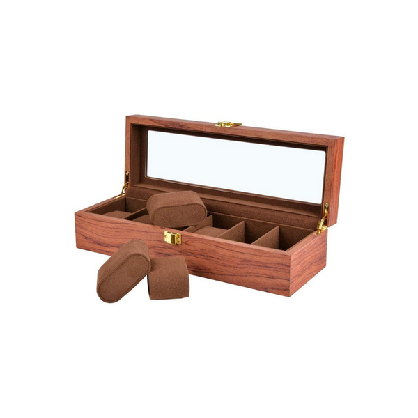 6 Slot Wooden Watch Box