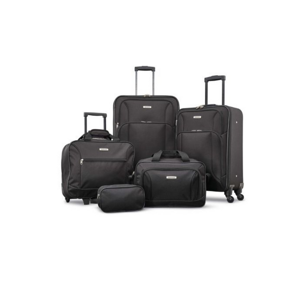Juego de maletas giratorias de cinco piezas de American Tourister (3 colores)