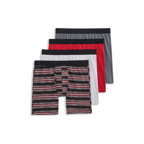 4 Jockey Men's Flex 365 Cotton Stretch Boxer Briefs