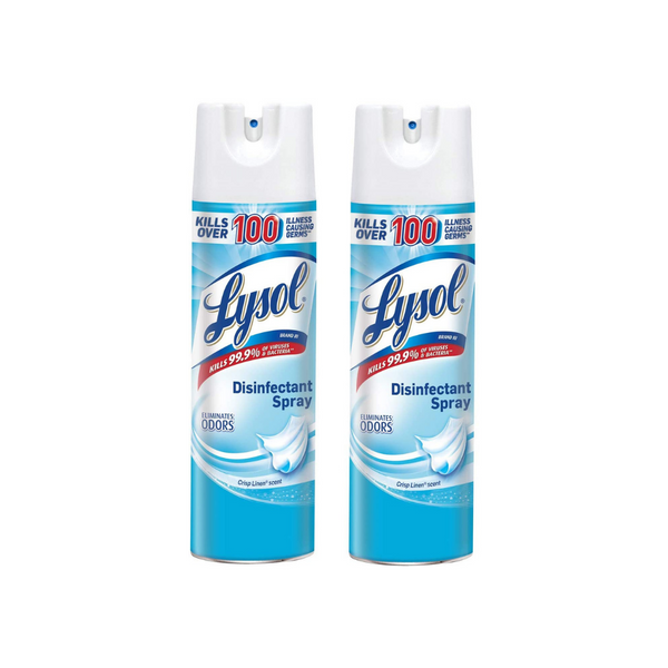 2 botellas de spray desinfectante Lysol
