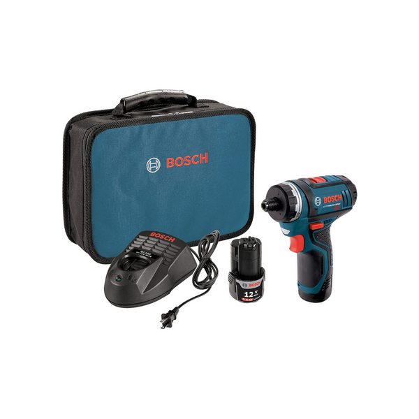 Bosch 2 Speed Pocket Driver Kit With 2 Lithium-Ion Batteries, A Charger, And Case