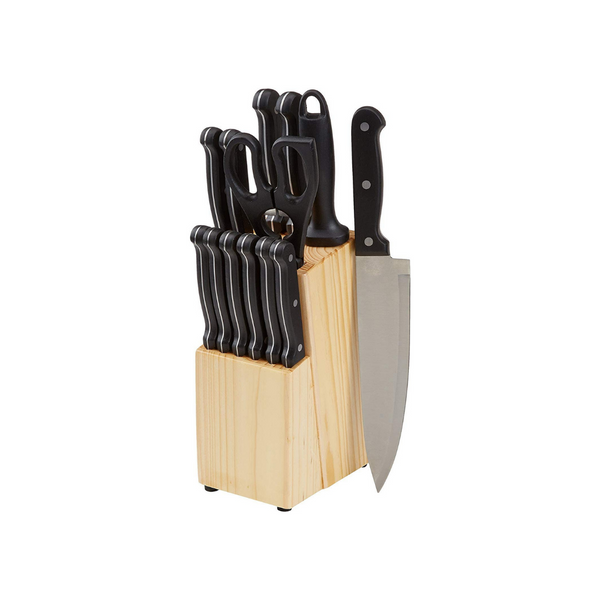 Juego de cuchillos de cocina de 14 piezas AmazonBasics