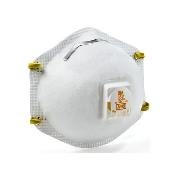 10 mascarillas respiratorias desechables 3M N95