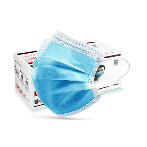50 Blue Or White Disposable Face Masks