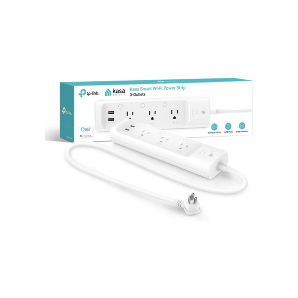 TP-Link Kasa Smart Plug Power Strip w/ 3 Smart Outlets & 2 USB Ports