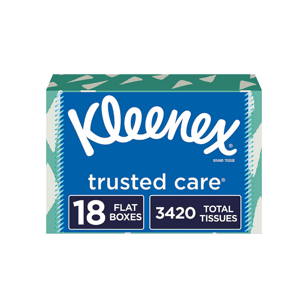 18 Boxes Of 190 Kleenex Trusted Care Facial Tissues