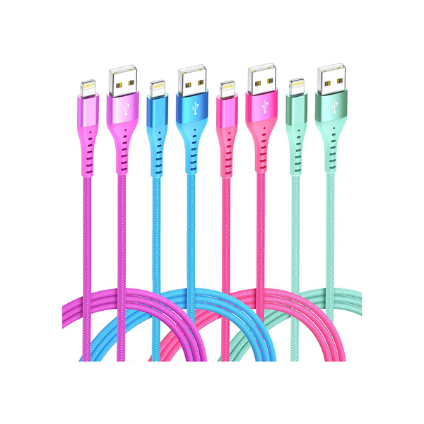 4 cables relámpago para iPhone