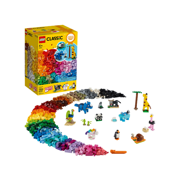 Set de juguetes LEGO Classic de 1.500 ladrillos y animales
