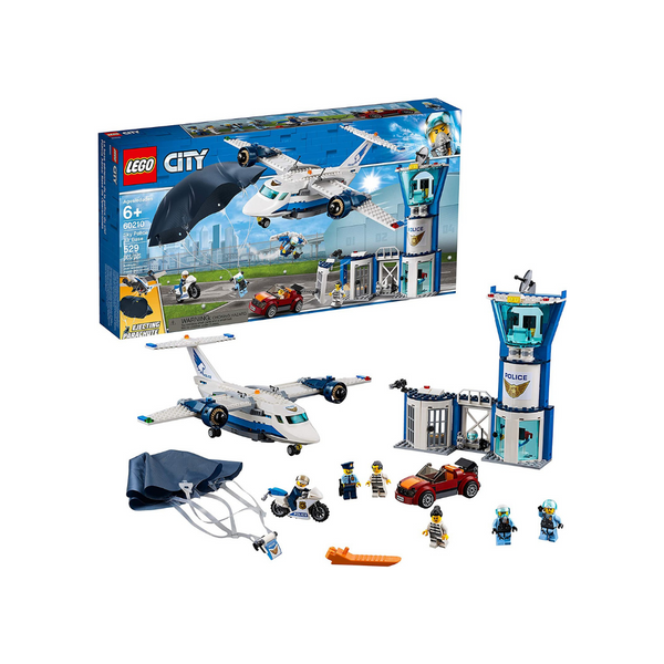 Kit de construcción de la base aérea de la policía aérea LEGO City (529 piezas)