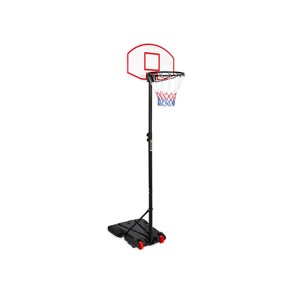 Sistema de baloncesto de altura ajustable con ruedas