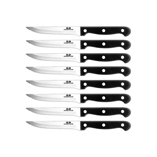 8  Full Tang Sharp Serrated Steak Knives