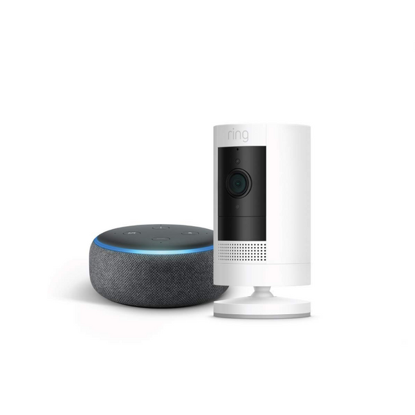 Ring Stick Up Cam With Echo Dot