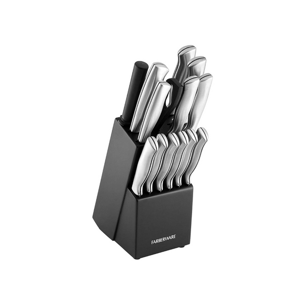 Farberware 15-Piece High-Carbon Stainless Steel Knife Block Set