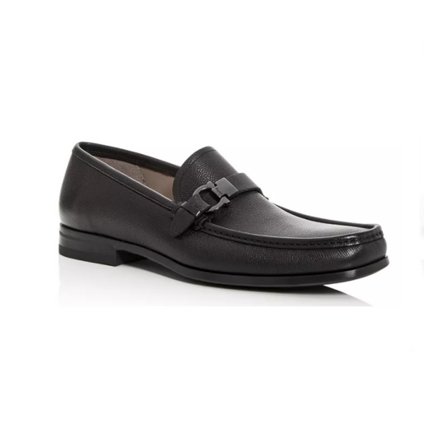Salvatore Ferragamo Men's Leather Moc-Toe Loafers