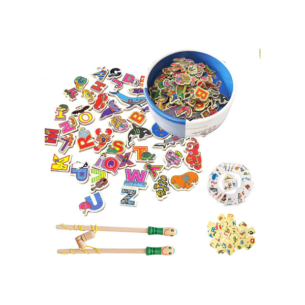 Magnetic Wooden Fishing Game Toy