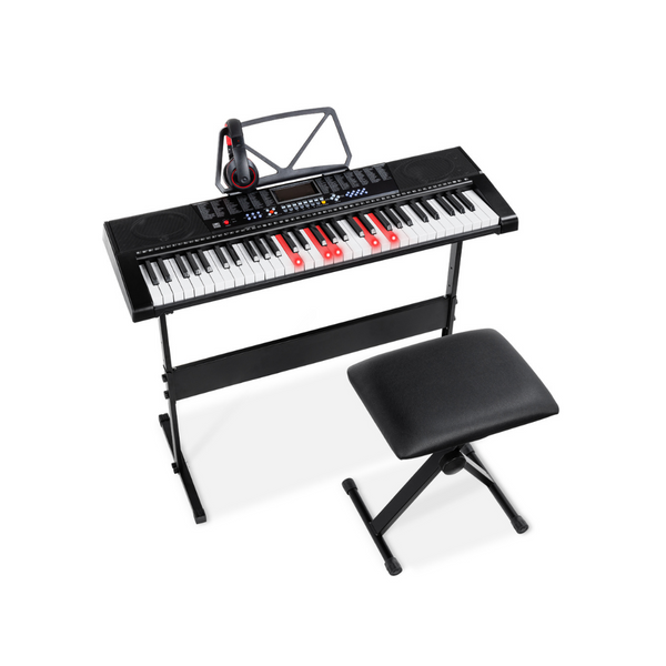 Best Choice Products Juego de piano y teclado electrónico para principiantes de 61 teclas