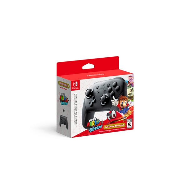 Nintendo Switch Pro Controller With Super Mario Odyssey Full Game Download Code