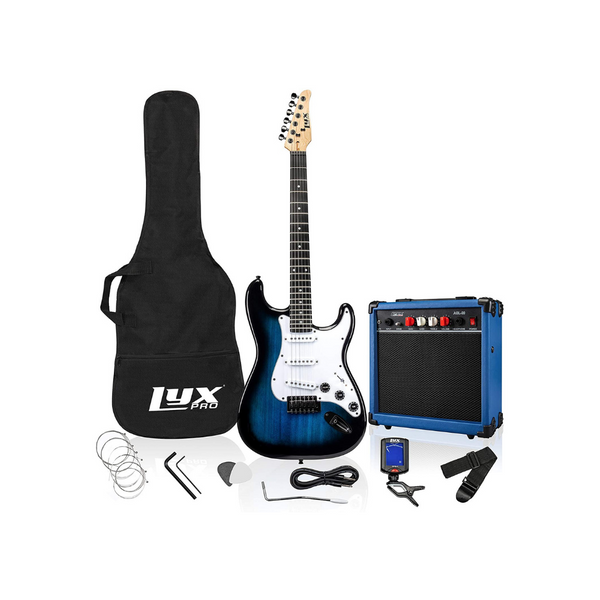 LyxPro Kit de guitarra eléctrica de 39 pulgadas con amplificador de 20 W, todos los accesorios