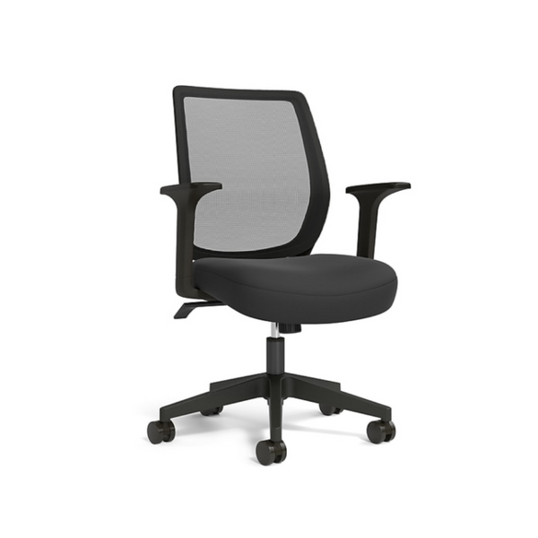Silla de oficina de tela con respaldo de malla (3 colores)