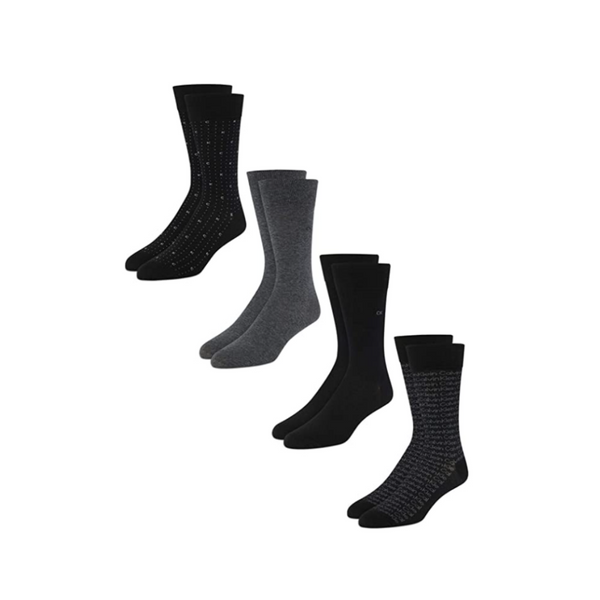 4 Pairs Of Calvin Klein Men's Crew Dress Socks