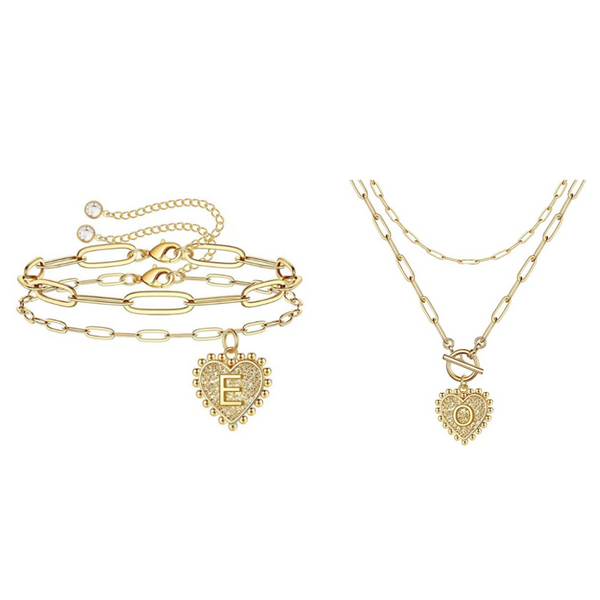 Pulseras o collares chapados en oro de 14 quilates (todos los ABC)