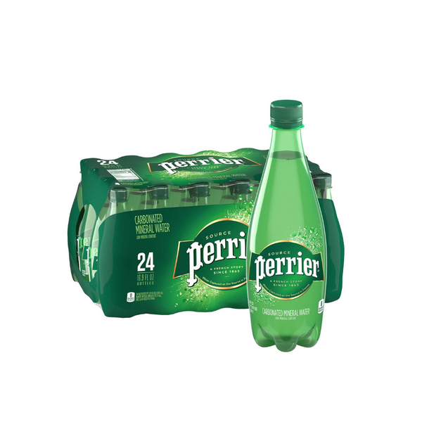 24 Bottles Of Perrier Carbonated Mineral Water