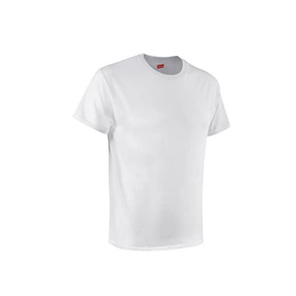4 Hanes Camisetas interiores con cuello redondo y ajuste flexible para hombre