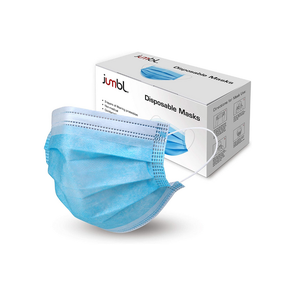 50 Blue Disposable Face Masks