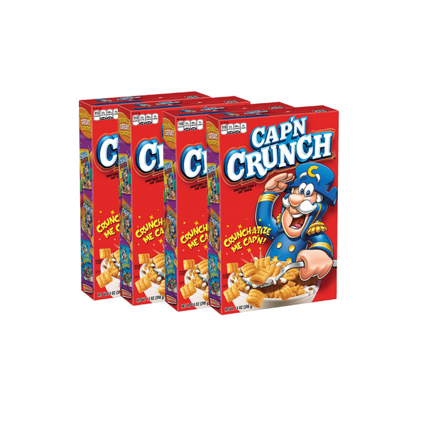 4 cajas de cereal de desayuno Cap'n Crunch (OU-D)
