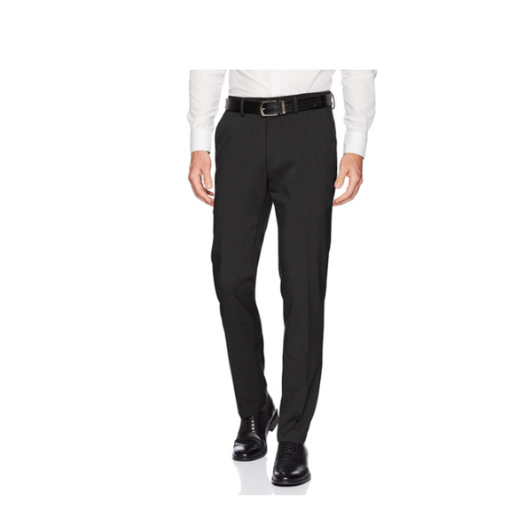 Kenneth Cole Men's Stretch Heather Tic Slim Fit Flat Front Dress Pants