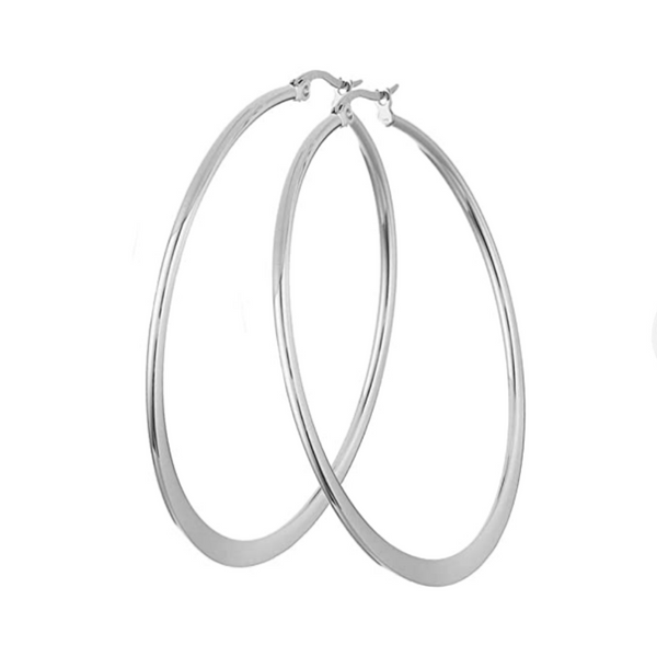 Stainless Steel Women Hoop Earrings (4 Colors)
