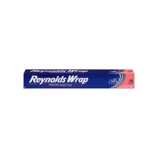 Papel de aluminio estándar Reynolds Wrap - 75 pies cuadrados