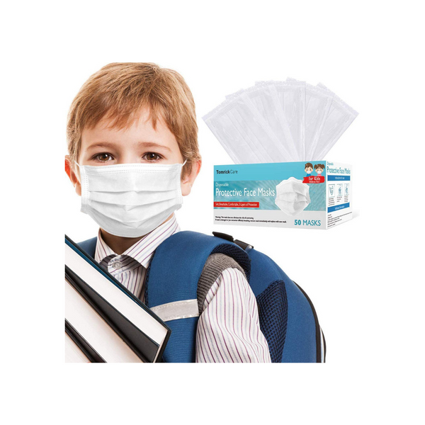50 Individually Wrapped Kids Face Masks