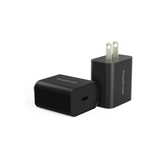 Paquete de 2 cargadores de pared USB C PD de 20 W