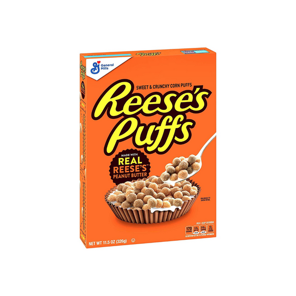 Box Of Reese's Puffs Chocolate Peanut Butter Cereal