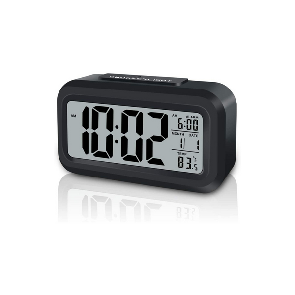 Reloj despertador digital con luz nocturna inteligente con temperatura interior
