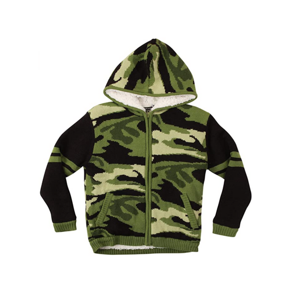 Sherpa Lined Sweater Jacket for Boys (2 Colors)