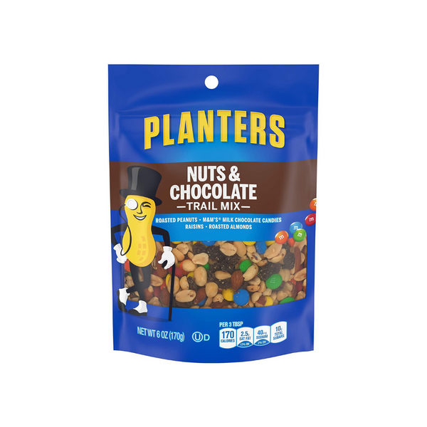 Macetas con nueces y chocolate M&amp;M's Trail Mix, bolsa de 6 oz (OU-D)